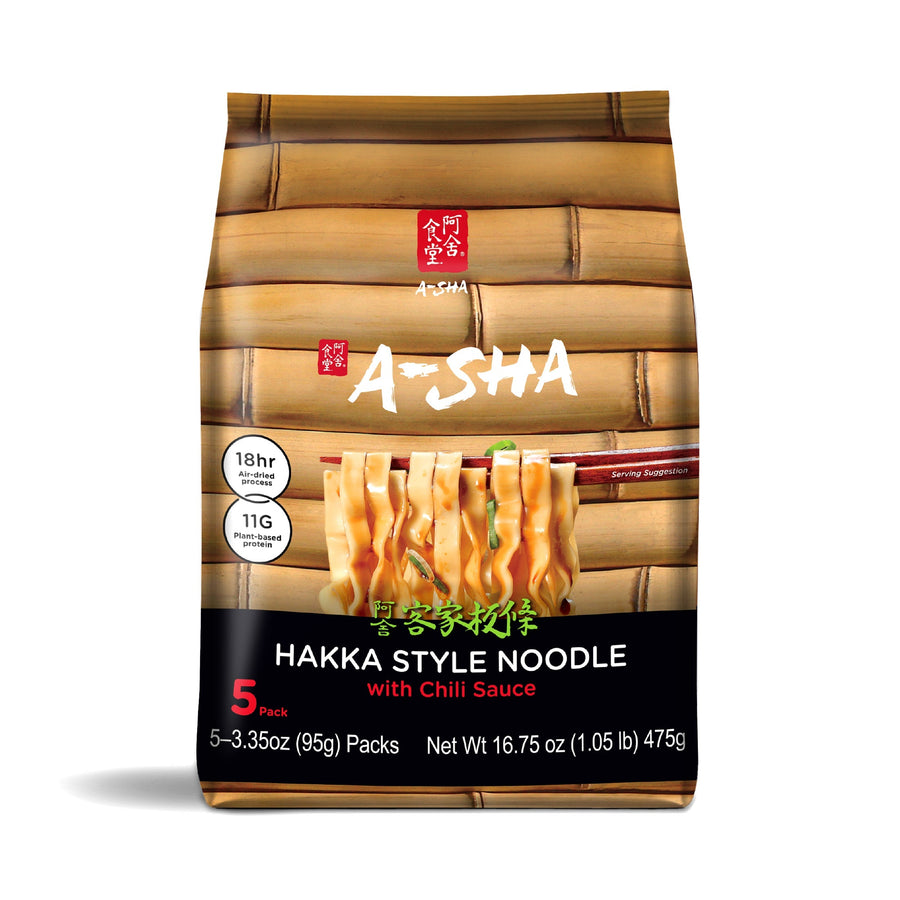 Hakka Wide Noodles - Chili Flavor - Quick Comfort with Big Flavor H1